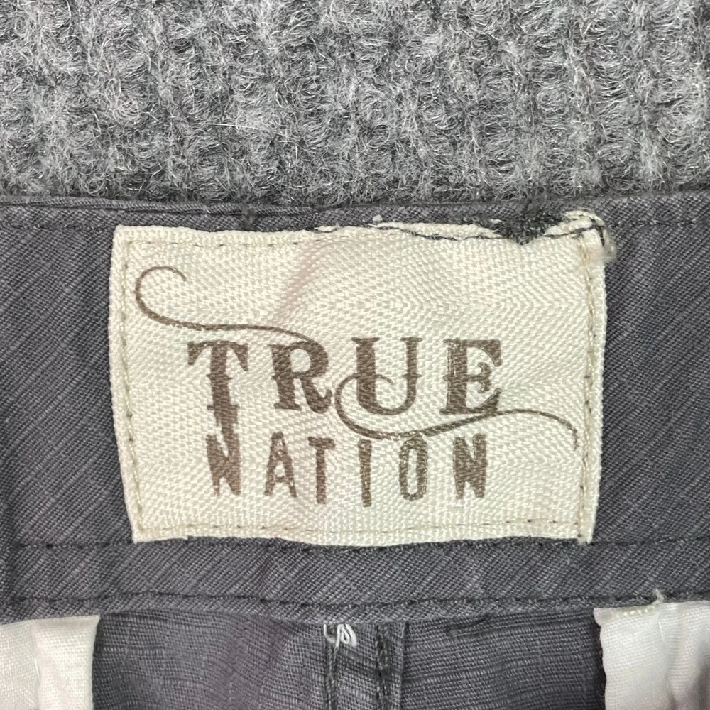 True Nation Cargo Shorts Mens 46 Gray Ripstop Stretch Utility Casual Pockets